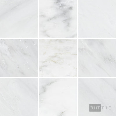 Oriental White Marble 4X4 Honed