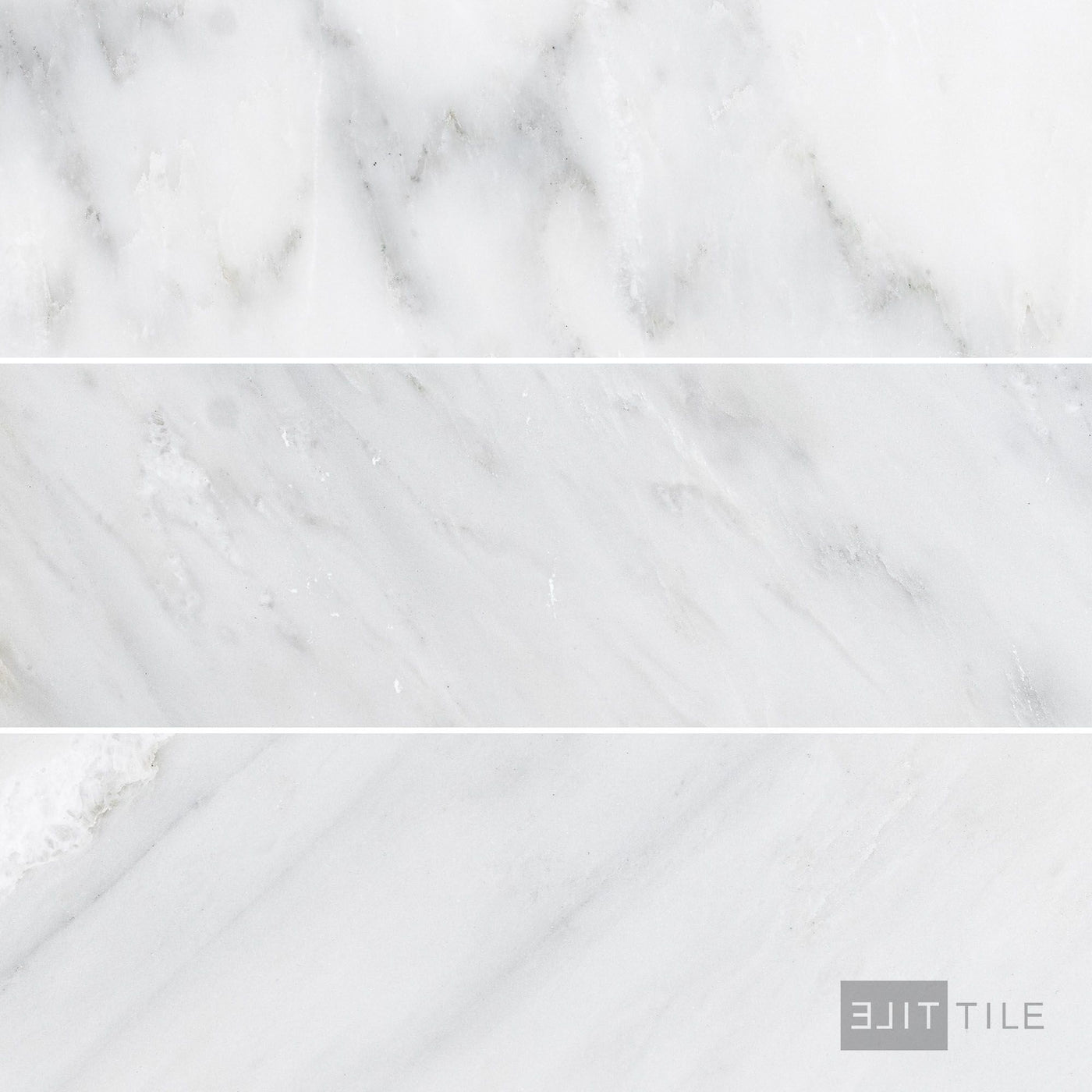 Oriental White Marble 4X12 Honed
