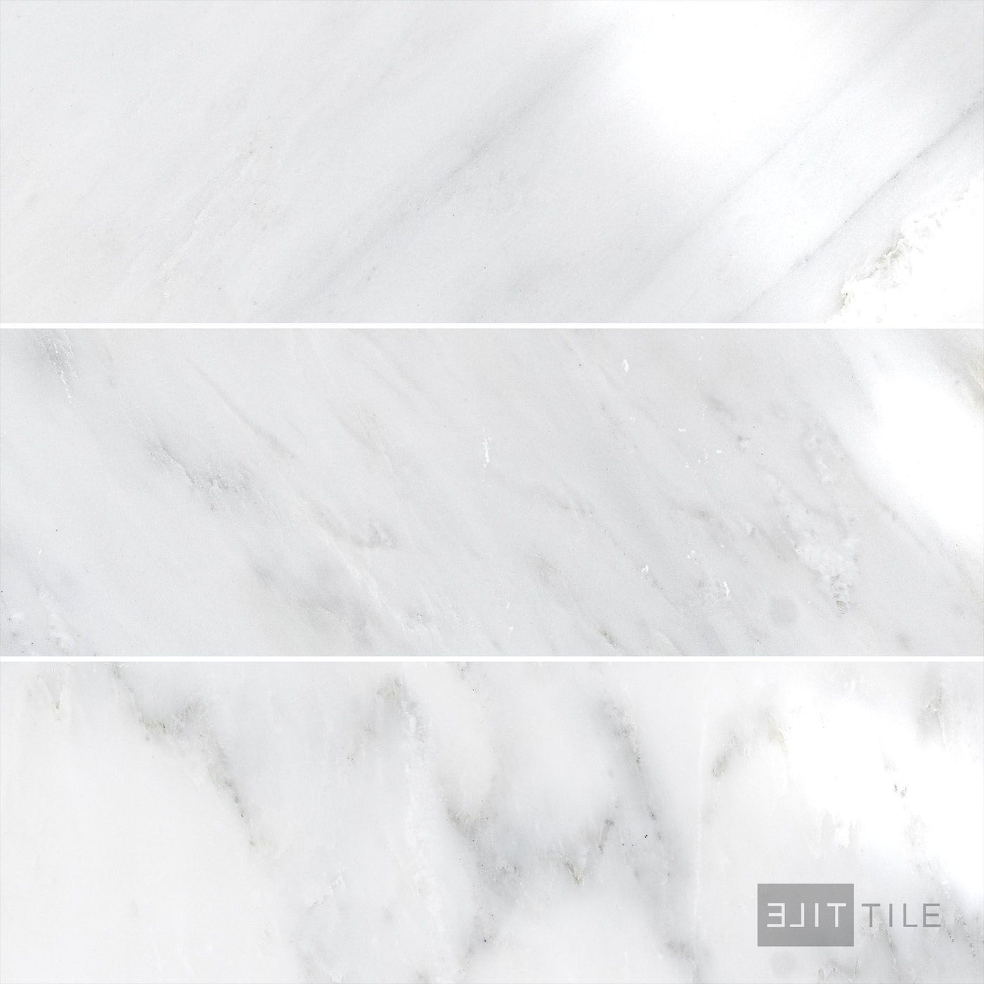 Oriental White Marble 4X12 Polished