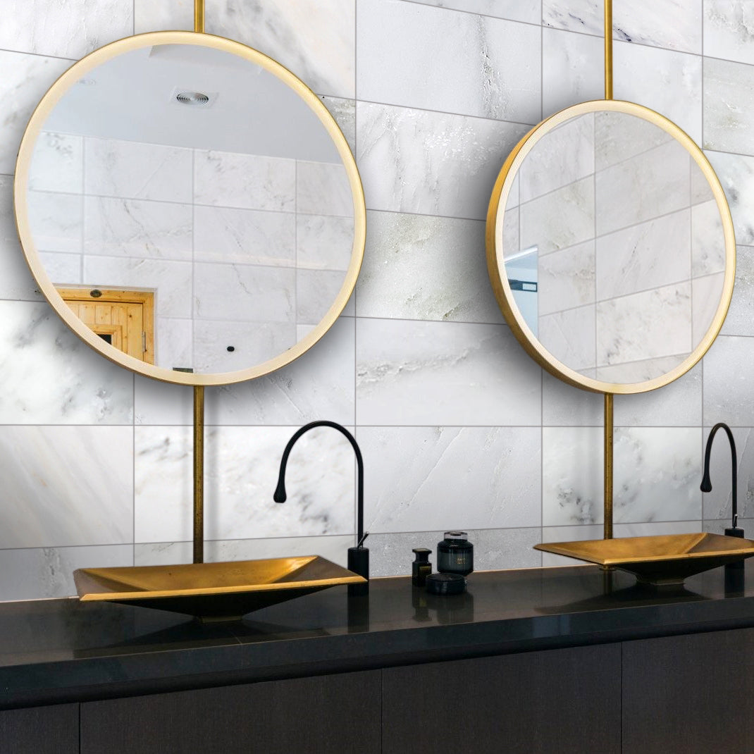 Oriental White Marble 6X12 Honed