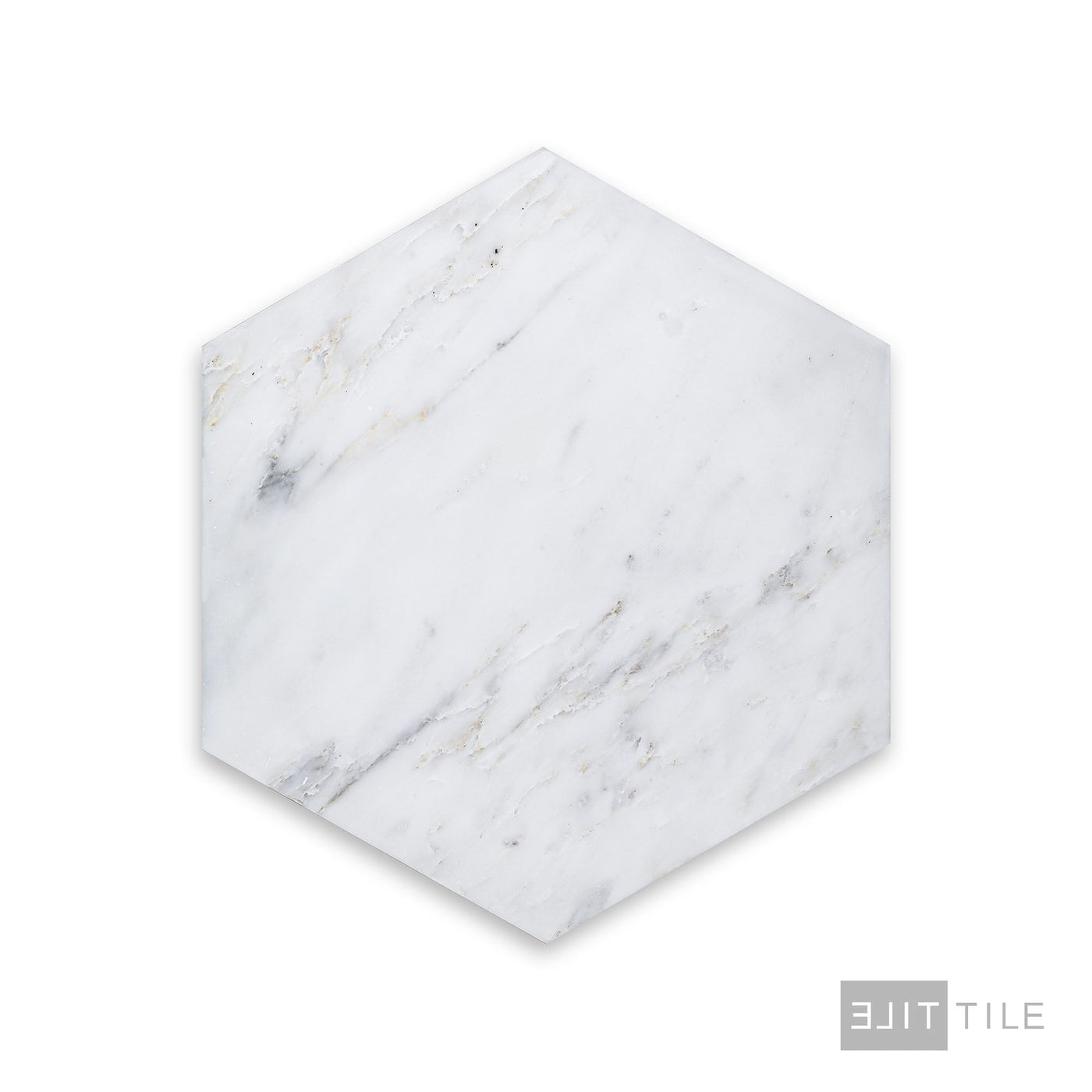 Oriental White Marble 6" Hexagon Honed