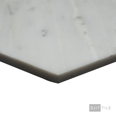 Oriental White Marble 6" Hexagon Honed