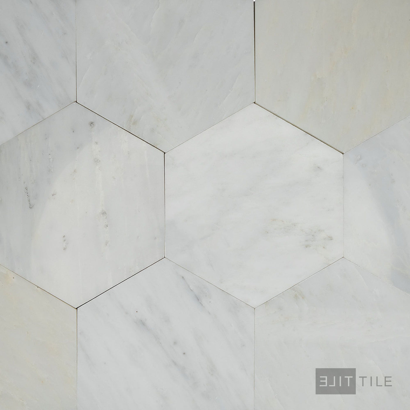 Oriental White Marble 6" Hexagon Polished