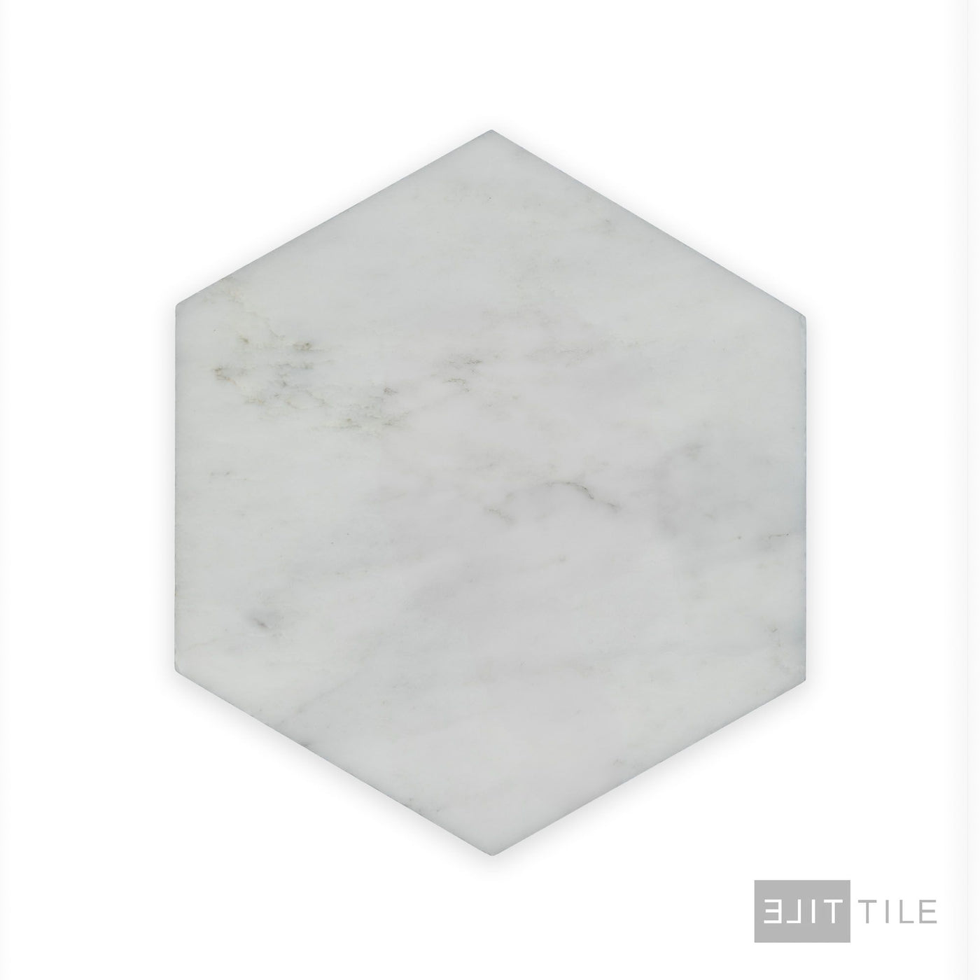 Oriental White Marble 6" Hexagon Polished