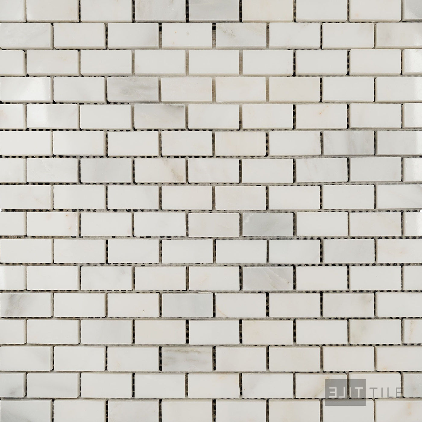Oriental White Marble 5/8X1-1/4 Brick Polished Mosaic