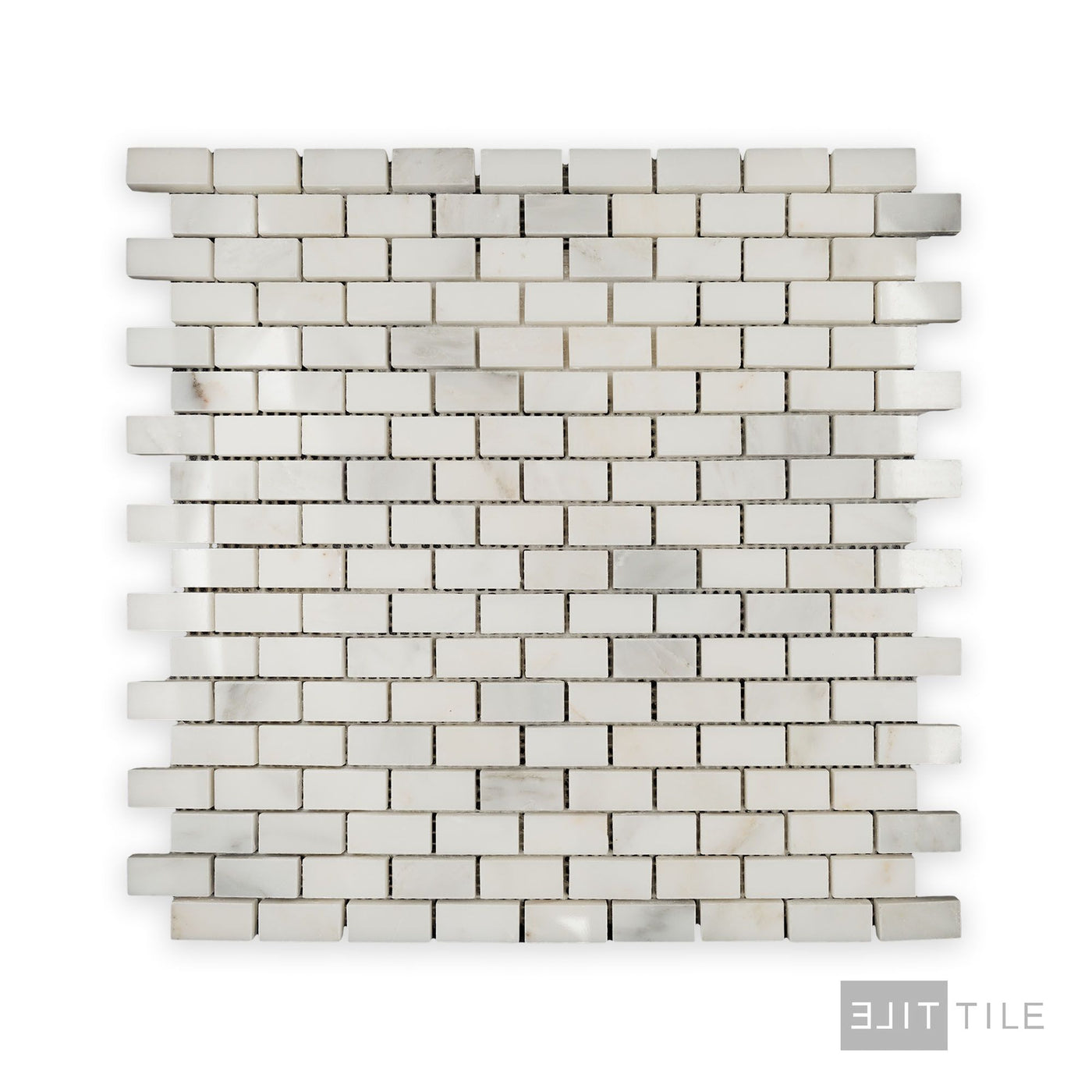 Oriental White Marble 5/8X1-1/4 Brick Polished Mosaic