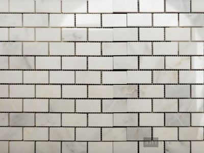 Oriental White Marble 1X2 Brick Polished Mosaic