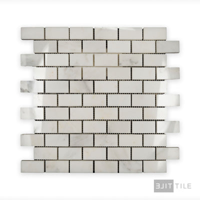 Oriental White Marble 1X2 Brick Polished Mosaic