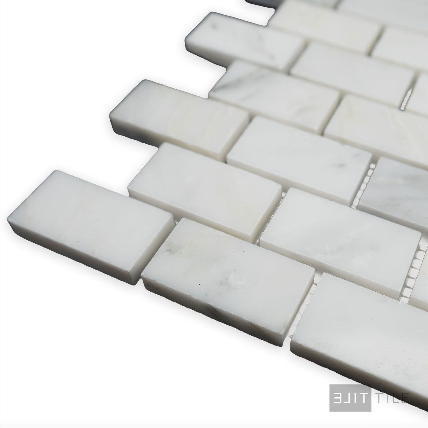 Oriental White Marble 1X2 Brick Polished Mosaic
