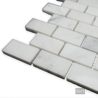 Oriental White Marble 1X2 Brick Polished Mosaic