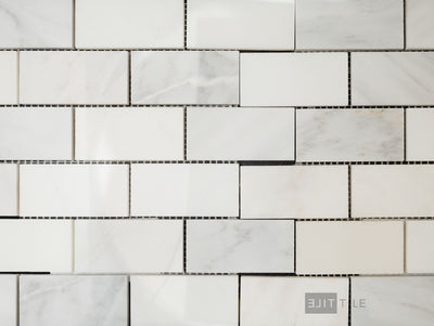 Oriental White Marble 2X4 Brick Polished Mosaic