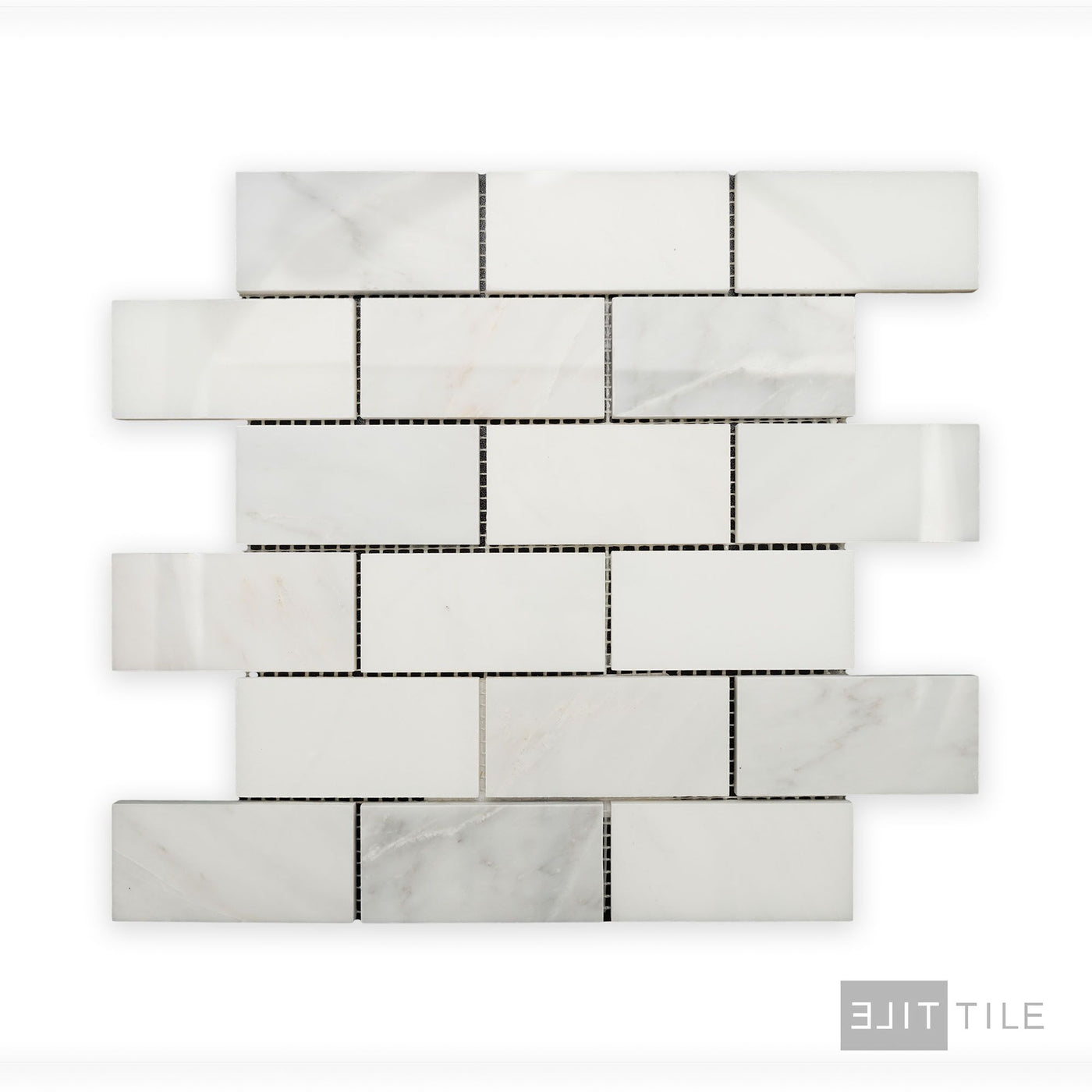 Oriental White Marble 2X4 Brick Polished Mosaic