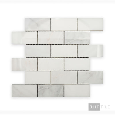 Oriental White Marble 2X4 Brick Polished Mosaic