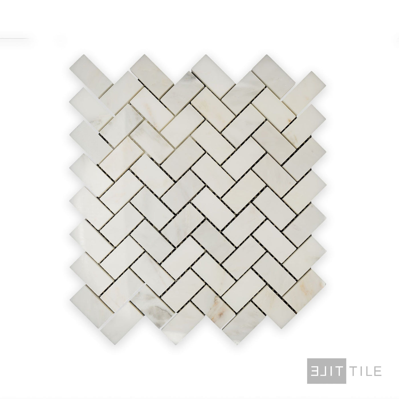 Oriental White Marble 1X2 Herringbone Polished Mosaic