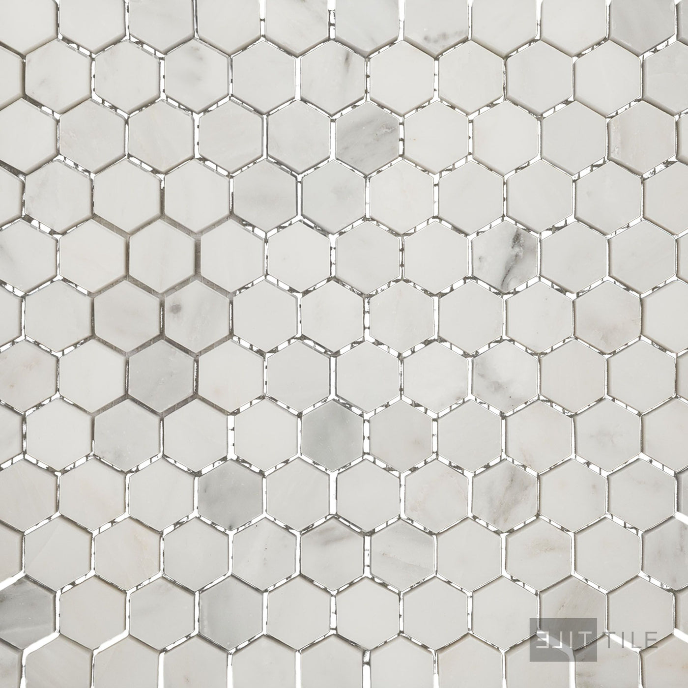 Oriental White Marble 1" Hexagon Polished Mosaic