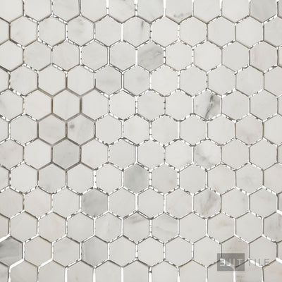 Oriental White Marble 1" Hexagon Polished Mosaic