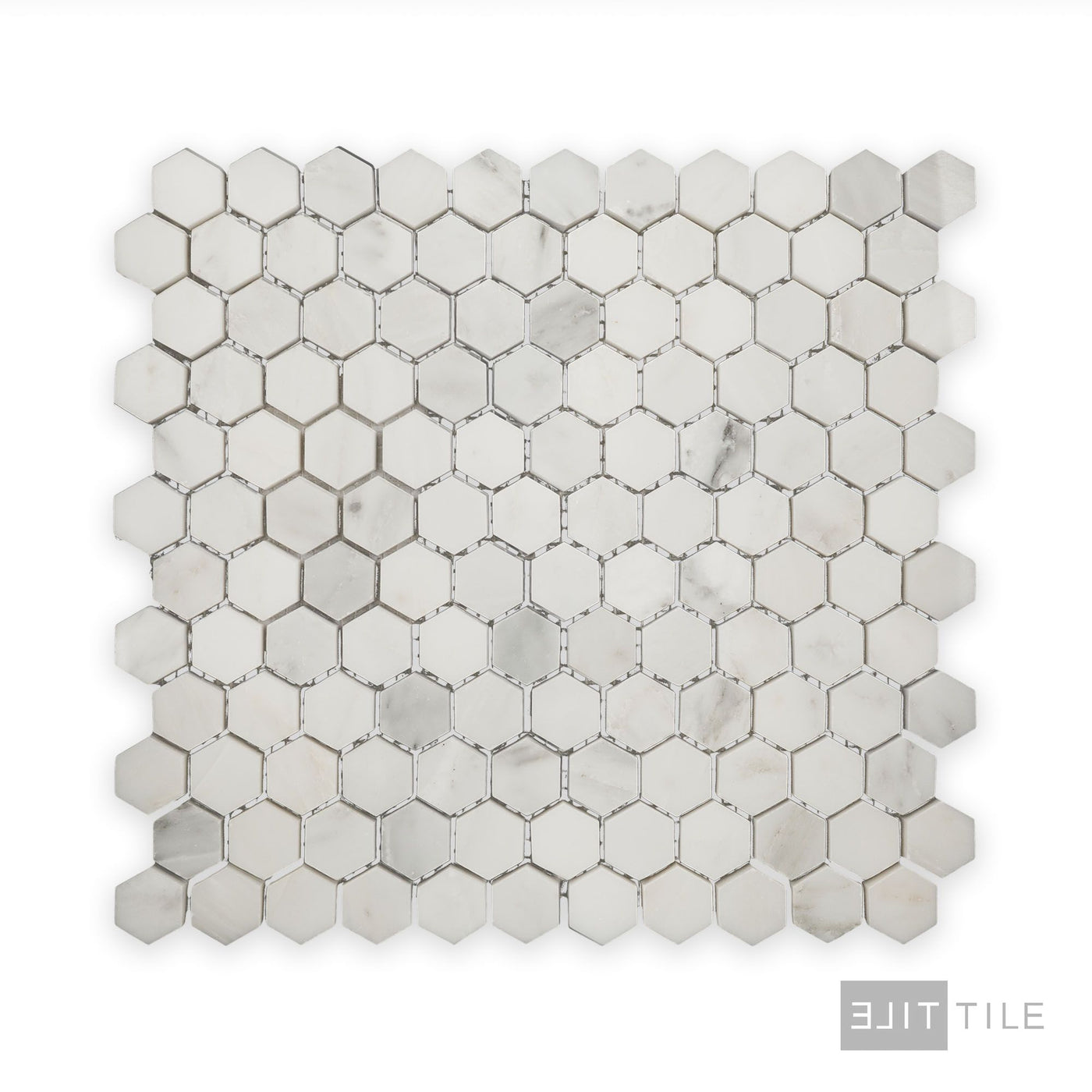 Oriental White Marble 1" Hexagon Polished Mosaic