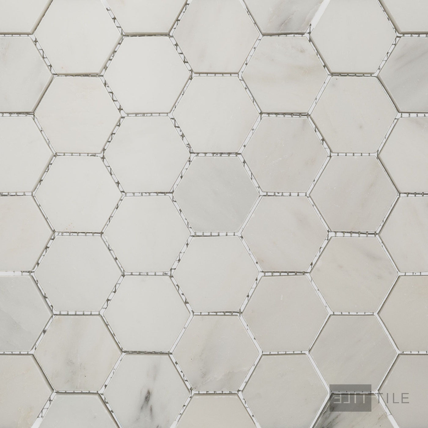 Oriental White Marble 2" Hexagon Polished Mosaic