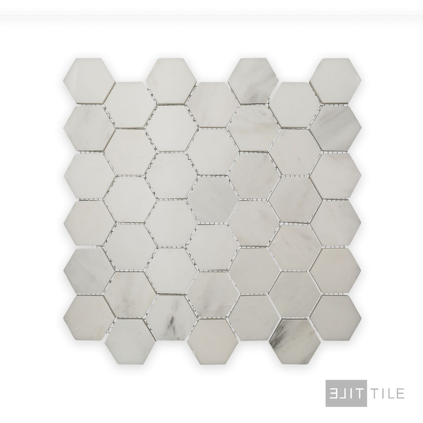 Oriental White Marble 2" Hexagon Polished Mosaic