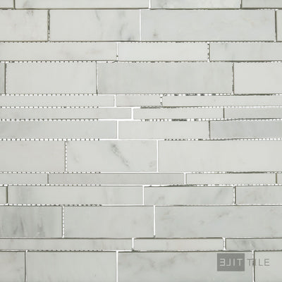 Oriental White Marble Linear Honed Mosaic