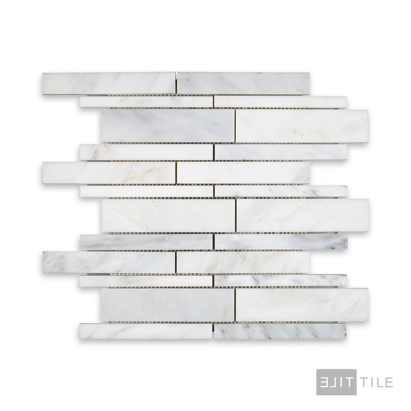 Oriental White Marble Linear Honed Mosaic