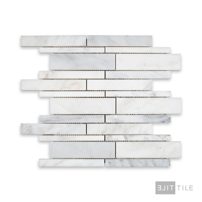 Oriental White Marble Linear Honed Mosaic