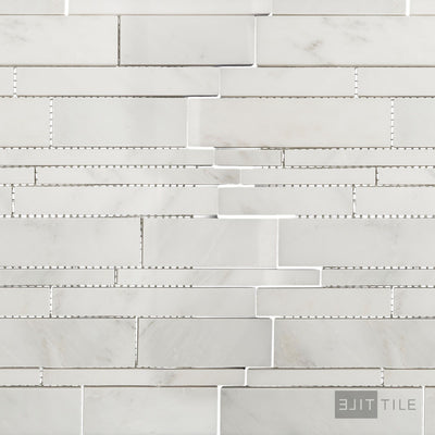 Oriental White Marble Linear Polished Mosaic