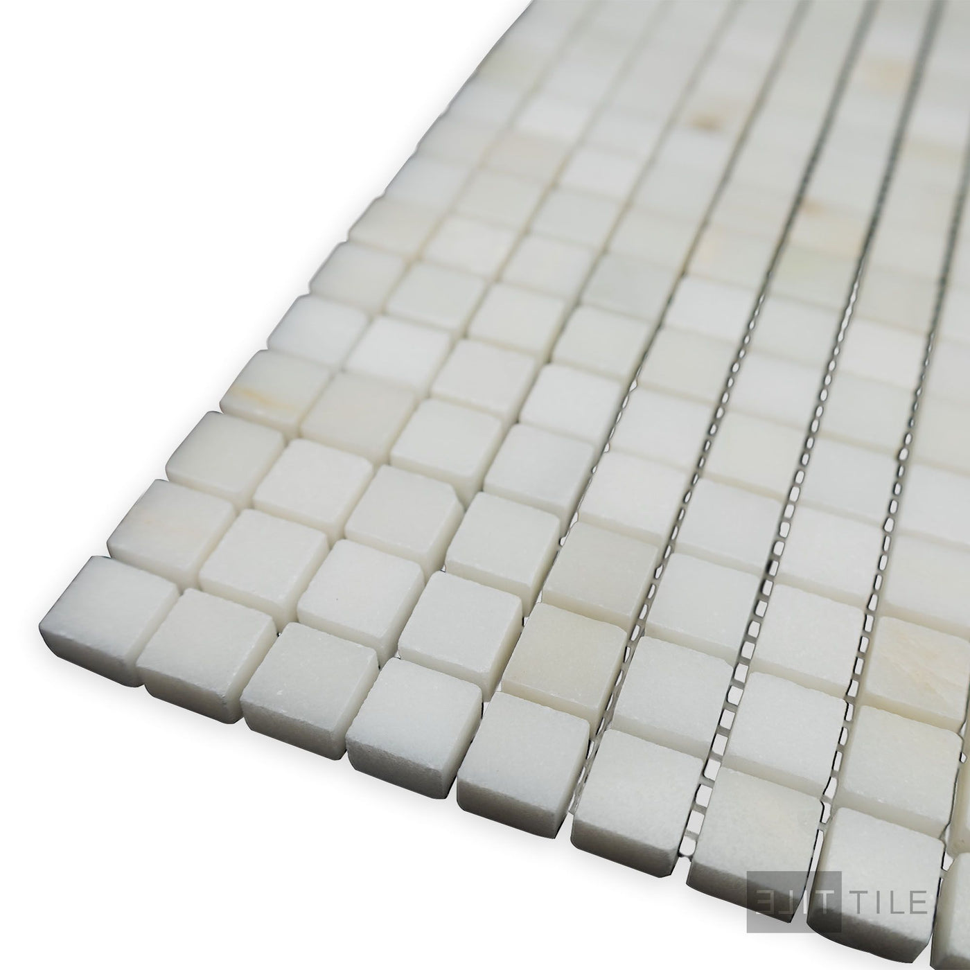 Oriental White Marble 5/8" Square Polished Mosaic