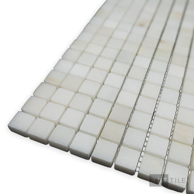 Oriental White Marble 5/8" Square Polished Mosaic