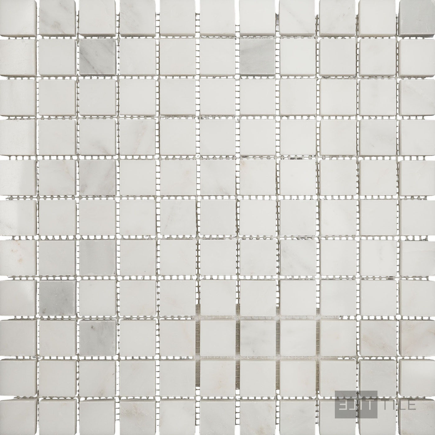 Oriental White Marble 1" Square Polished Mosaic