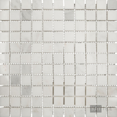 Oriental White Marble 1" Square Polished Mosaic