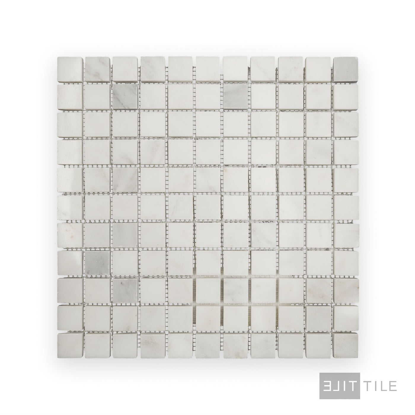 Oriental White Marble 1" Square Polished Mosaic