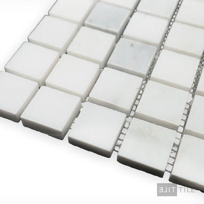 Oriental White Marble 1" Square Polished Mosaic