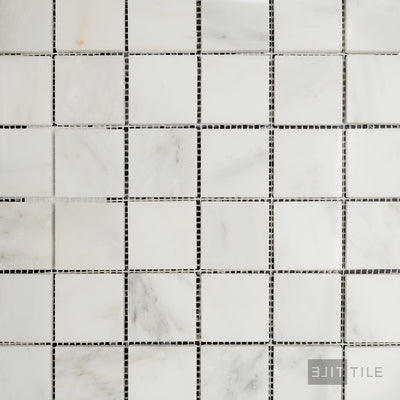 Oriental White Marble 2" Square Polished Mosaic