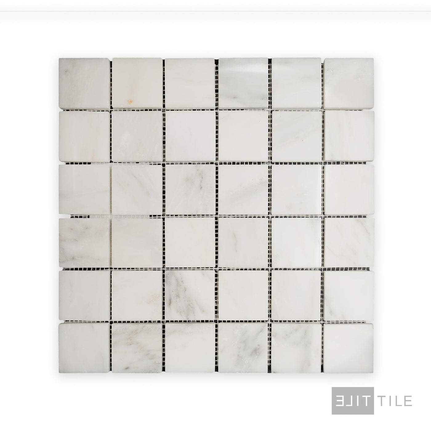Oriental White Marble 2" Square Polished Mosaic