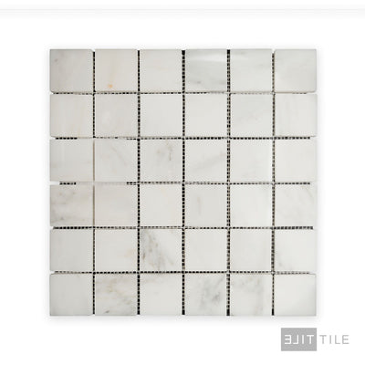 Oriental White Marble 2" Square Polished Mosaic