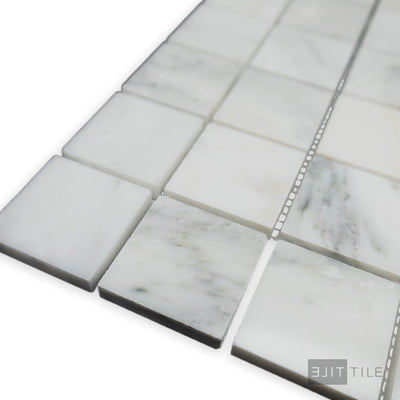 Oriental White Marble 2" Square Polished Mosaic