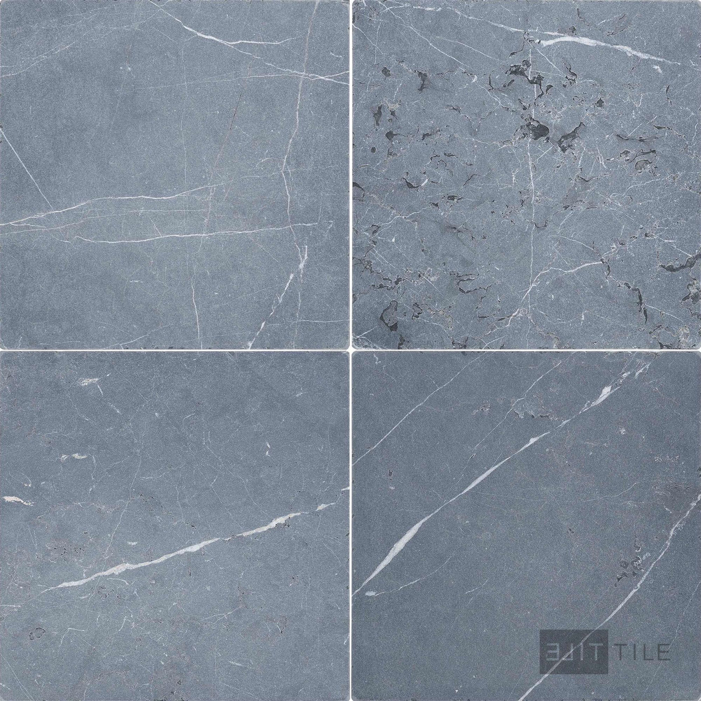 Negro Marquina Marble 12X12 Tumbled
