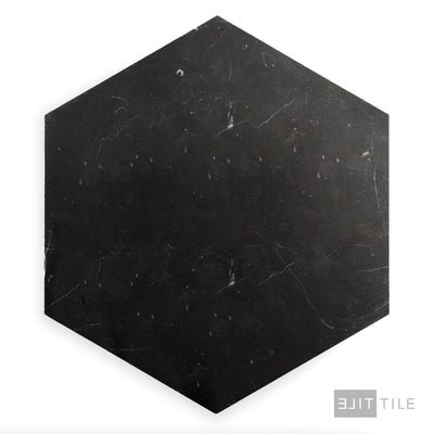 Negro Marquina Marble 6" Hexagon Polished