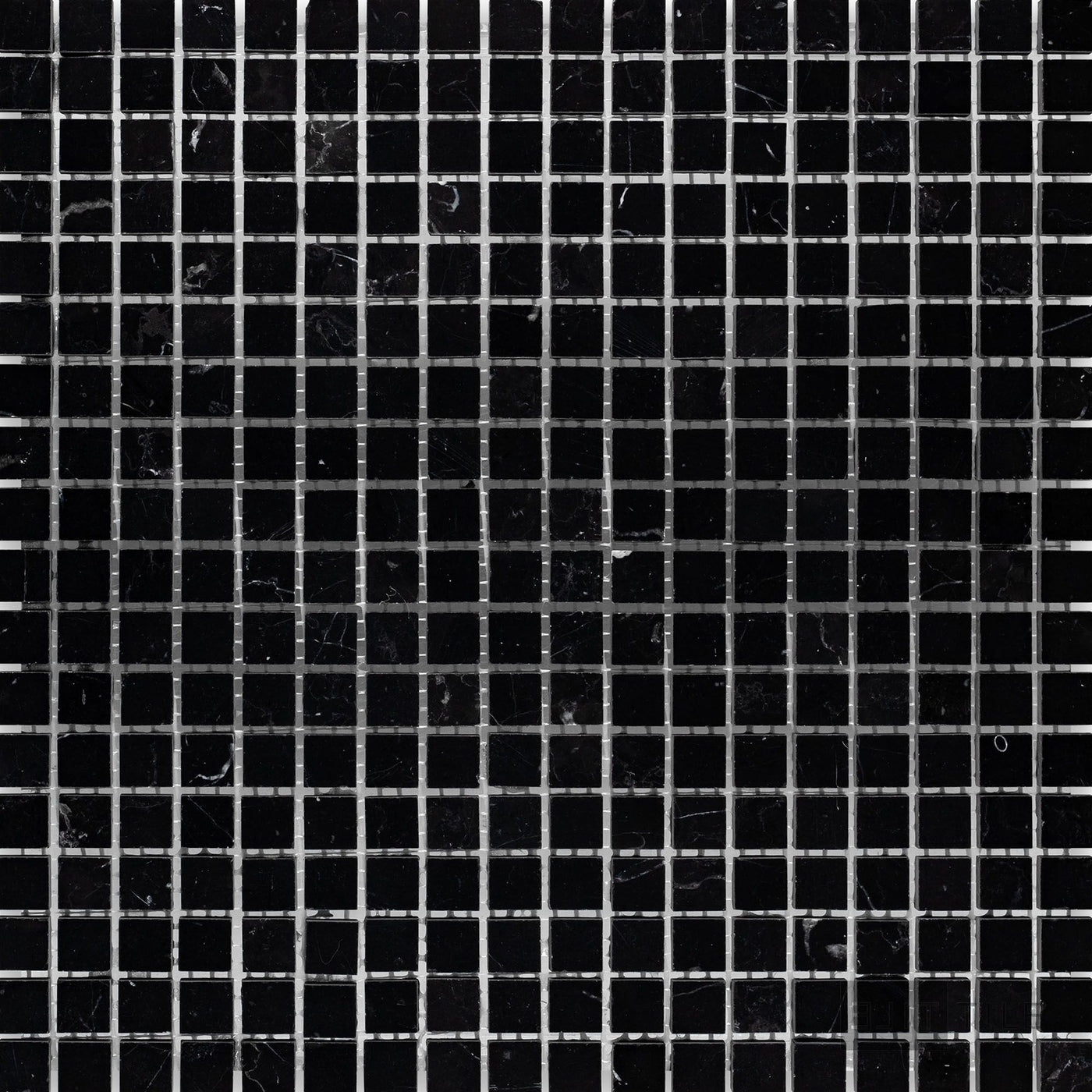 Negro Marquina Marble 5/8" Square Honed Mosaic