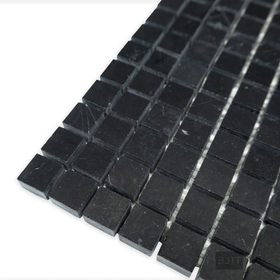 Negro Marquina Marble 5/8" Square Honed Mosaic