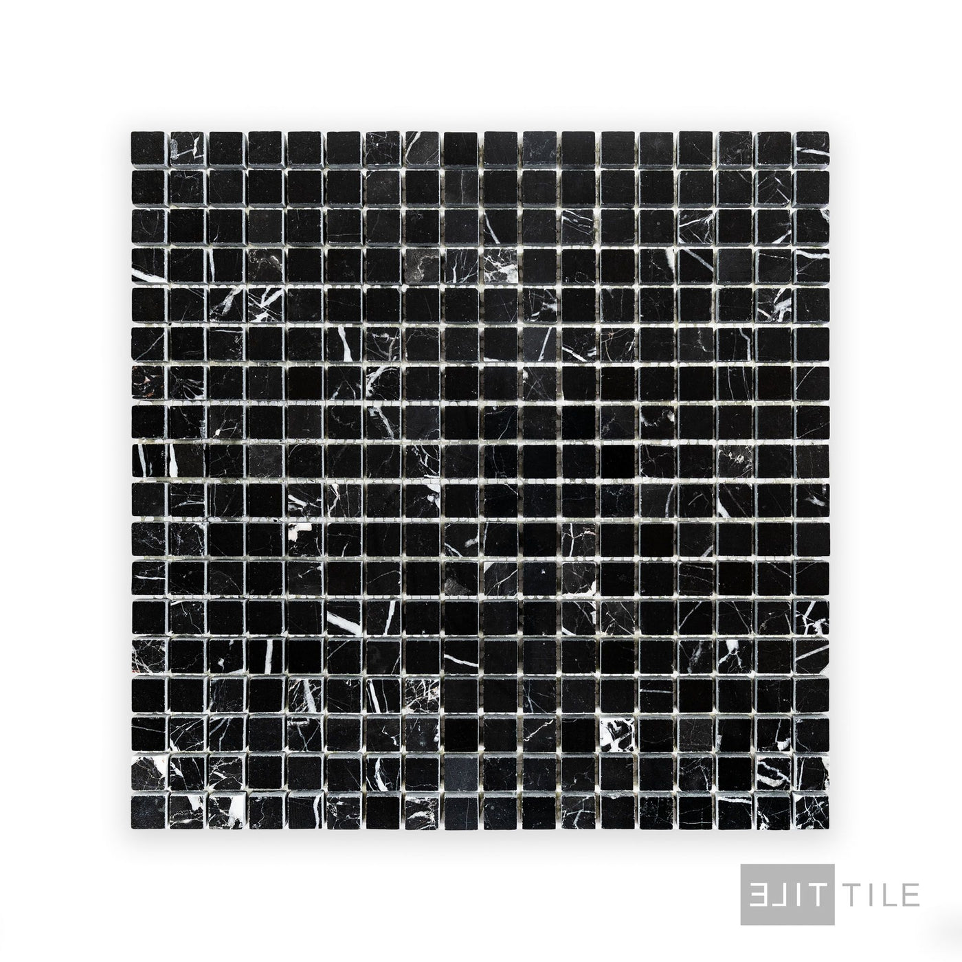 Negro Marquina Marble 5/8" Square Polished Mosaic