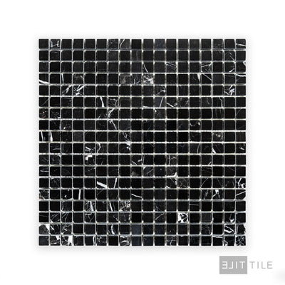 Negro Marquina Marble 5/8" Square Polished Mosaic