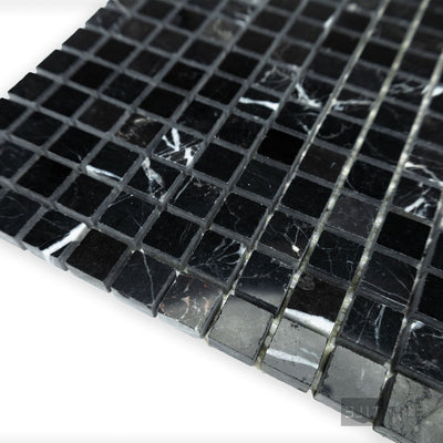 Negro Marquina Marble 5/8" Square Polished Mosaic