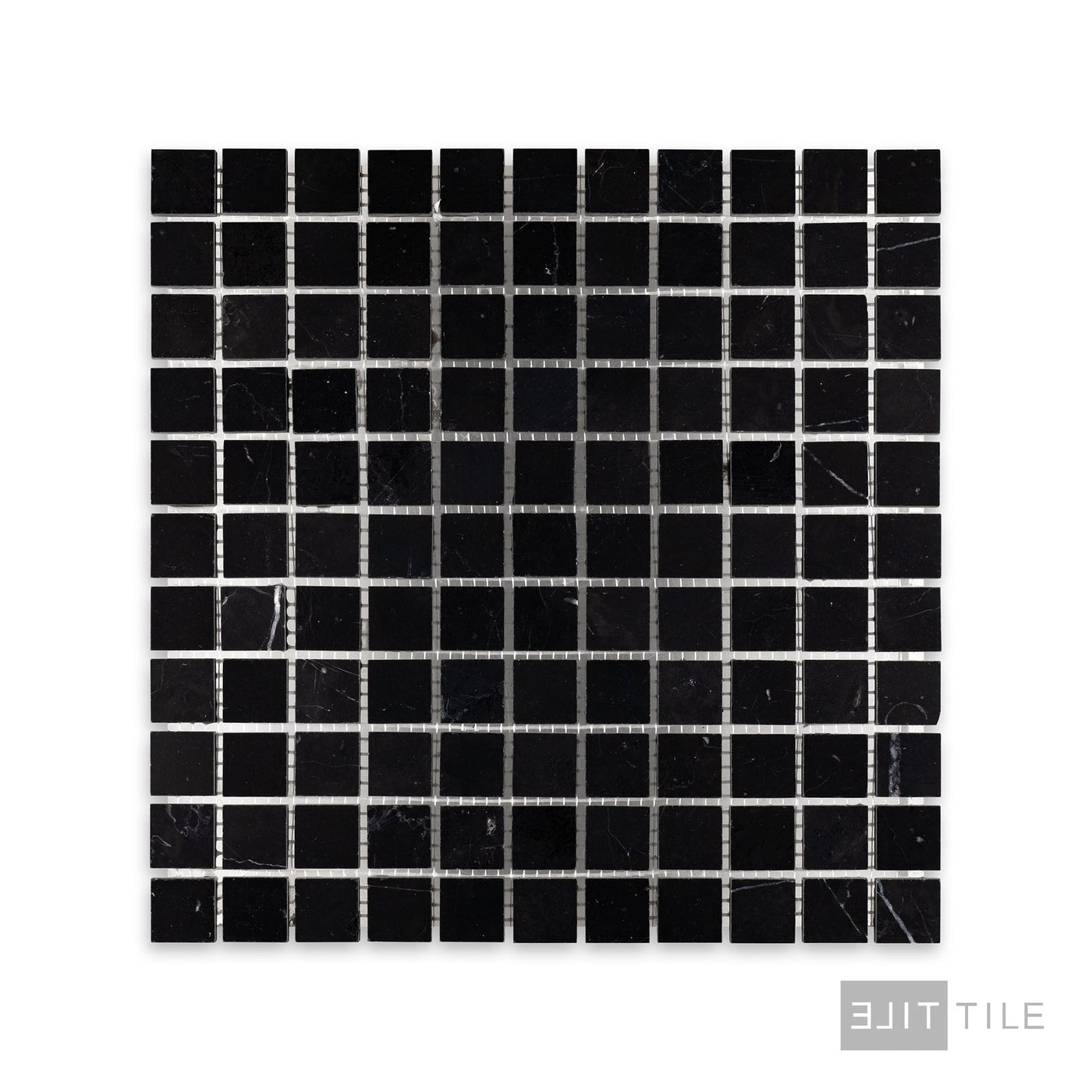 Negro Marquina Marble 1" Square Honed Mosaic