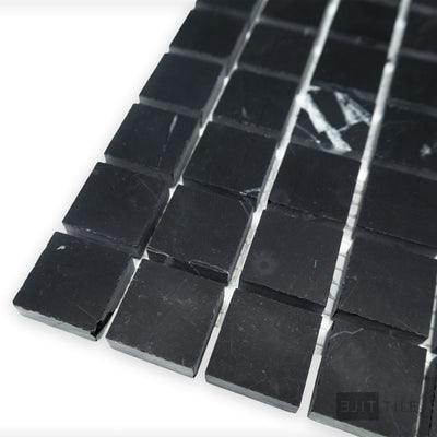 Negro Marquina Marble 1" Square Honed Mosaic
