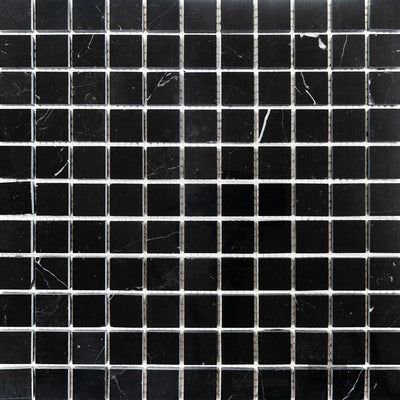 Negro Marquina Marble 1" Square Polished Mosaic