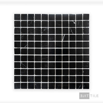 Negro Marquina Marble 1" Square Polished Mosaic