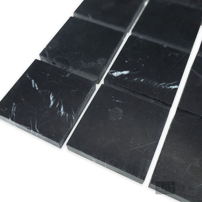 Negro Marquina Marble 2" Square Honed Mosaic
