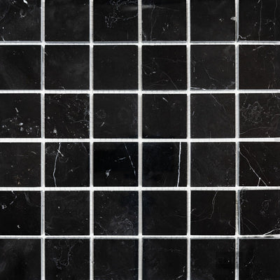 Negro Marquina Marble 2" Square Polished Mosaic